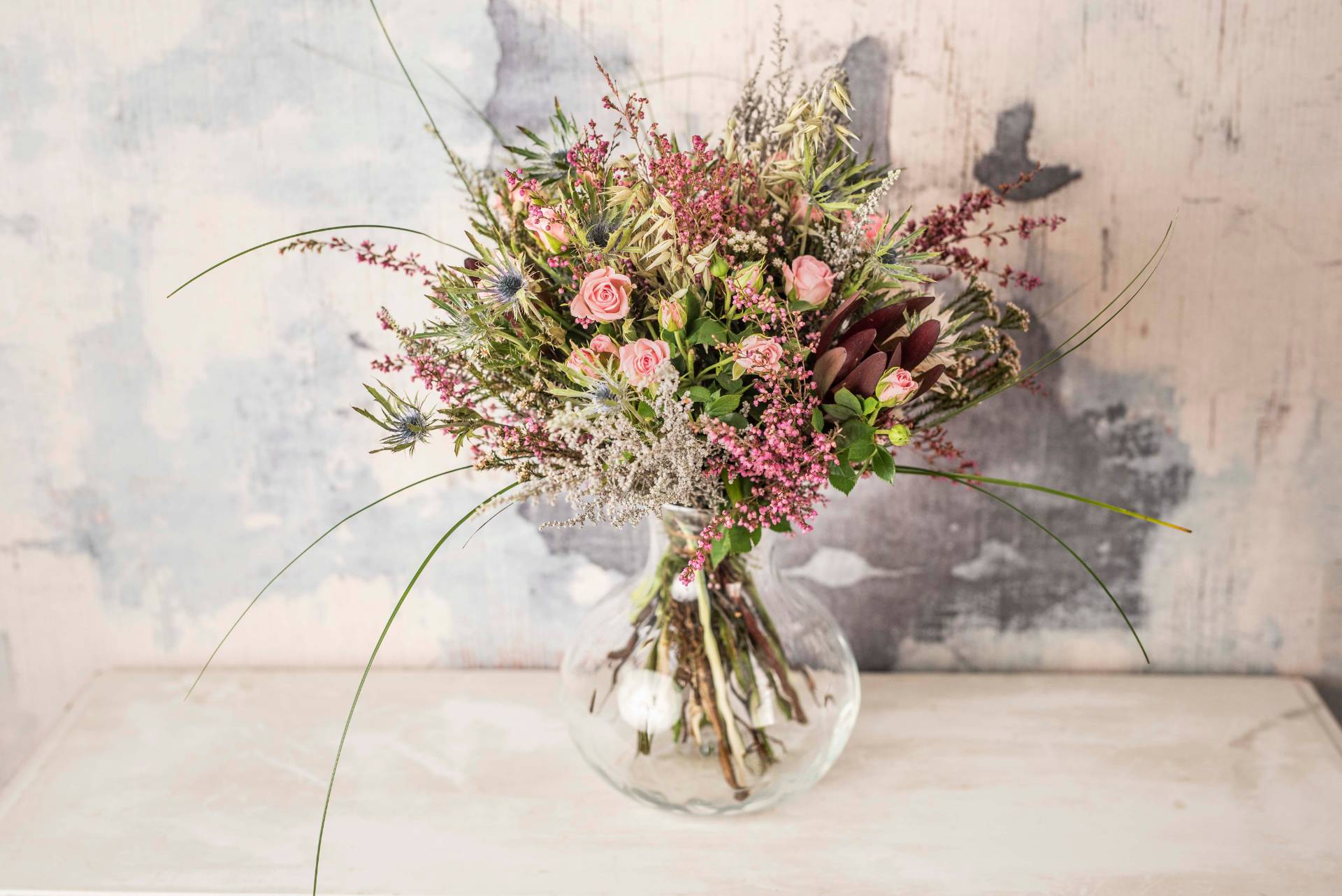 Bouquet De Flores Silvestres Rosas