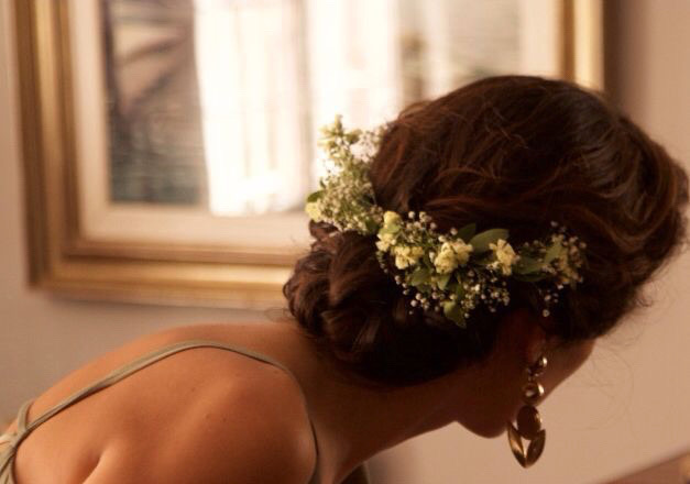 Diadema de flores boda