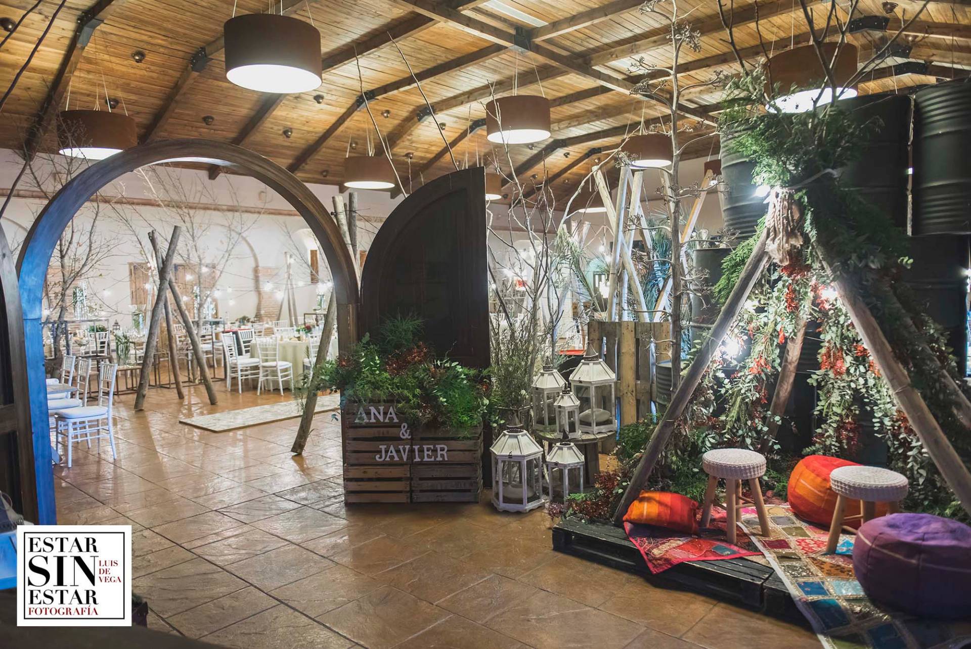 Entrada salón estilo tipi